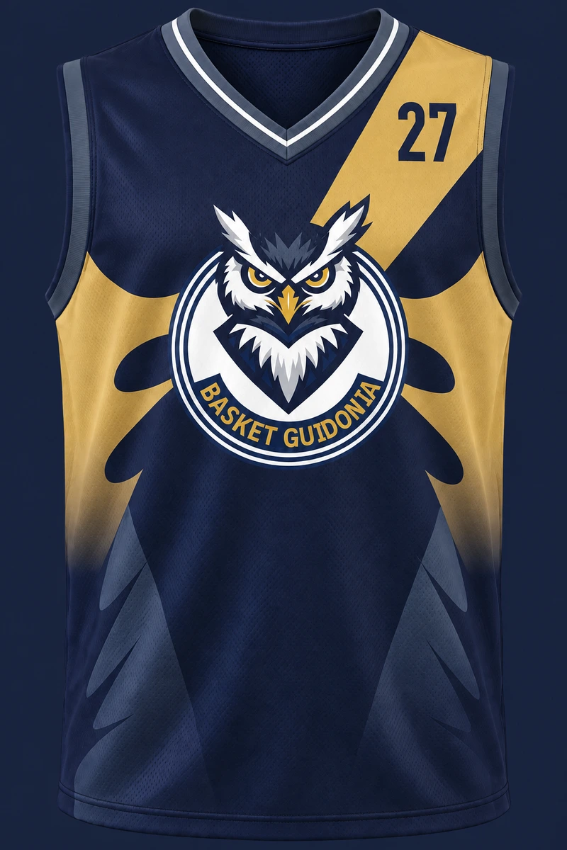 Divisa trasferta Basket Guidonia, fronte